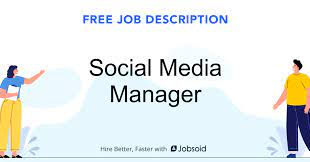 job description social media manager